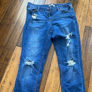 Distressed jeans